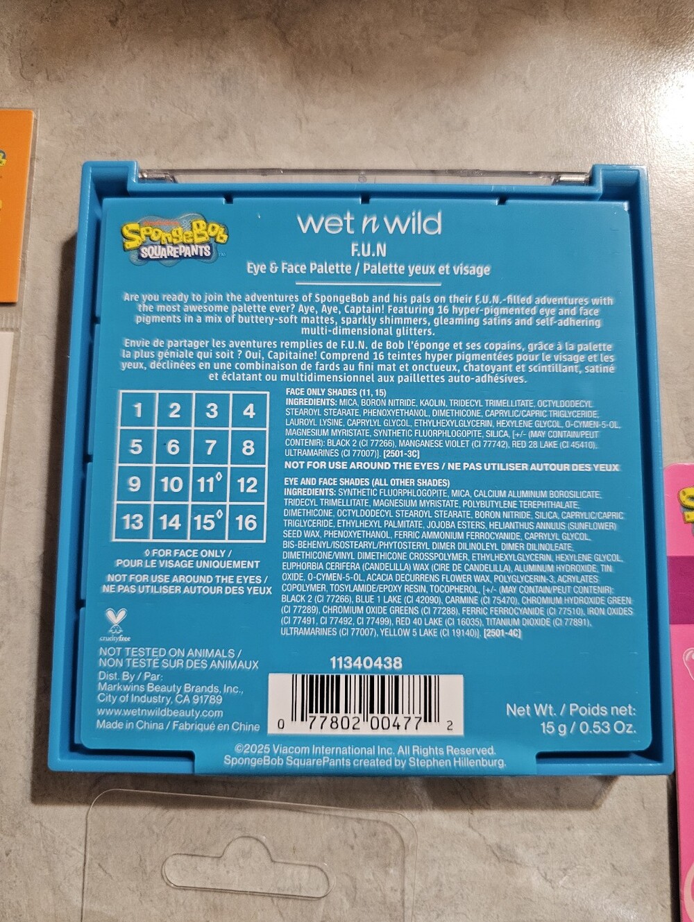 Spongebob Wet n Wild Makeup Set - Picture 3 of 14